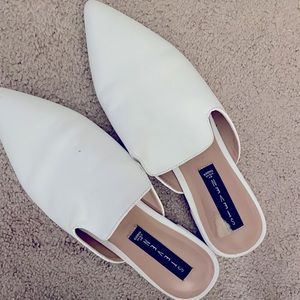 Steve Madden White Mules